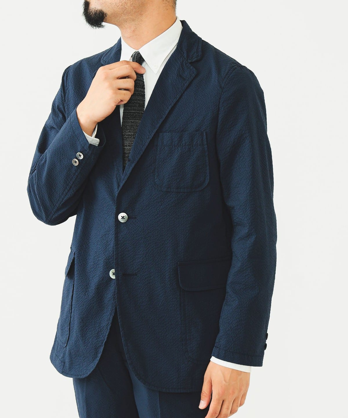 BEAMS PLUS（ビームス プラス）3B Shirt Jacket COOLMAX(R) Seersucker（ジャケット  カジュアルジャケット）通販｜BEAMS