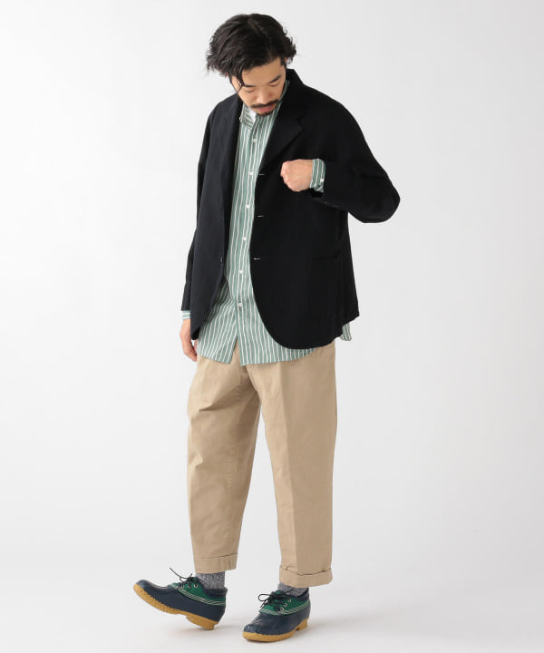 BEAMS PLUS ウール ナイロン ヘリンボーン 3ボタン ワークジャケット
