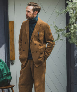 BEAMS PLUS / 男裝 雙排4釦 舒適 混織 西裝外套