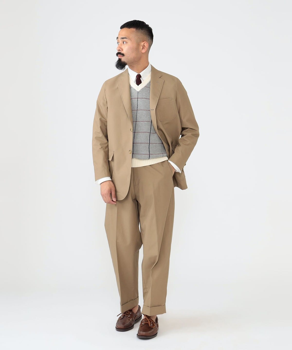 Beams Plus タイプA3ジャケット ベージュ L BEAMS PLUS（ビームス プラス）3B Box-Fit Jacket High Density Cotton