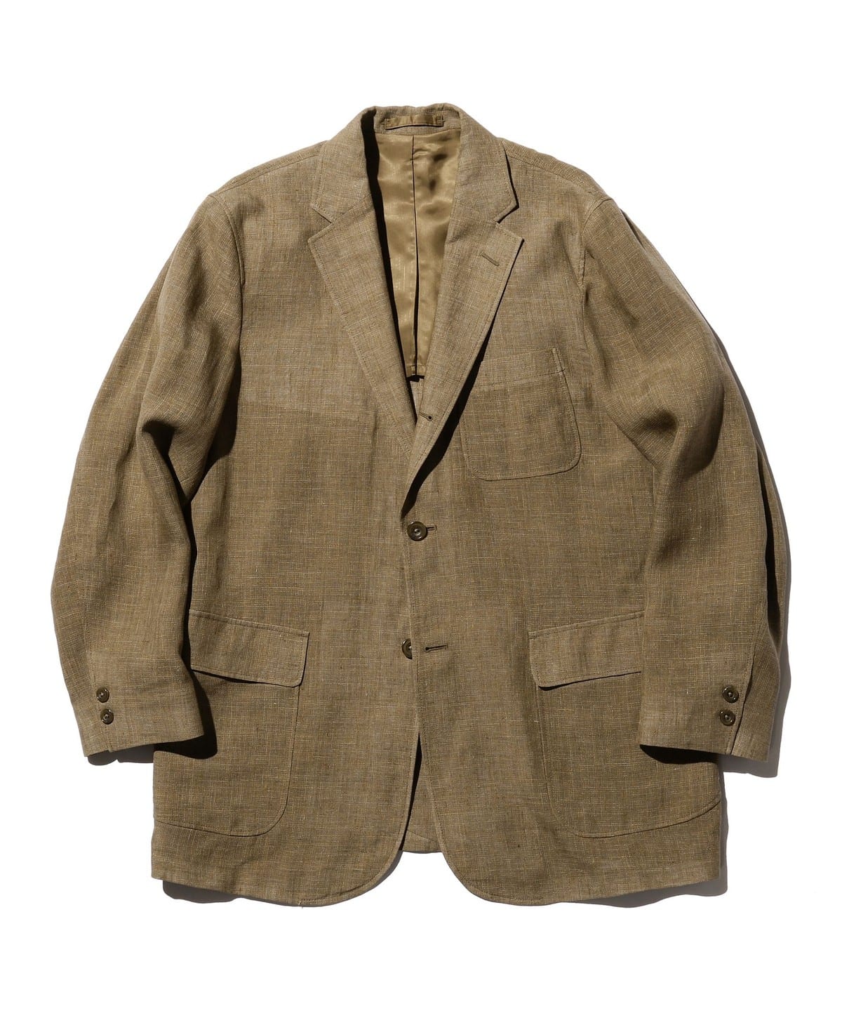 3B Box-Fit Jacket Linen Cupra Houndstooth ジャケット MEN BROWN L 3B Box-Fit Jacket Linen Cupra Houndstooth ジャケット MEN BROWN L