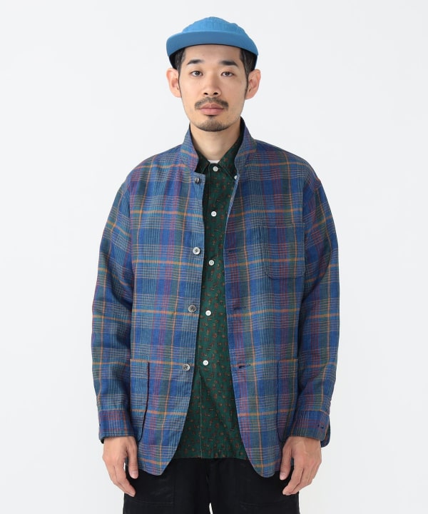 BEAMS PLUS BEAMS PLUS袖口夾克網眼格（夾克，休閒夾克）出售