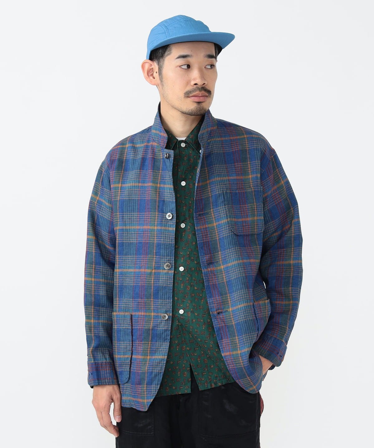 BEAMS PLUS（ビームス プラス）4B Cuffs Jacket Mesh Plaid