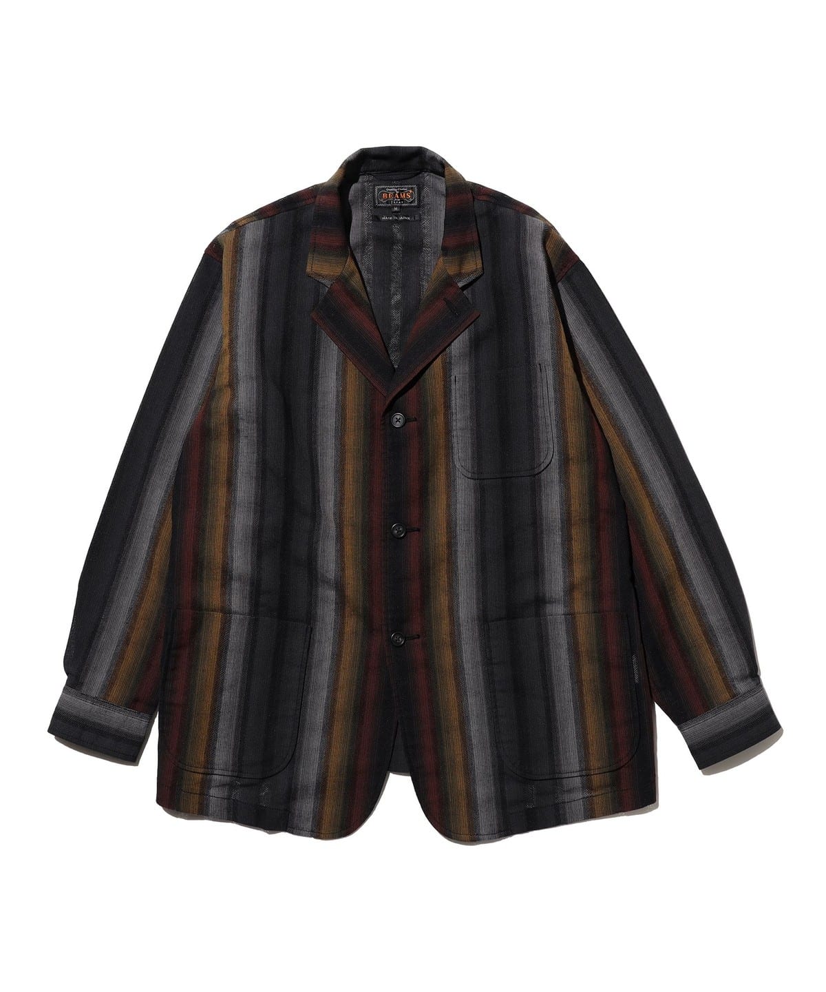 BEAMS PLUS 4B Cuffs Jacket Ombre Stripe (Casual BEAMS PLUS