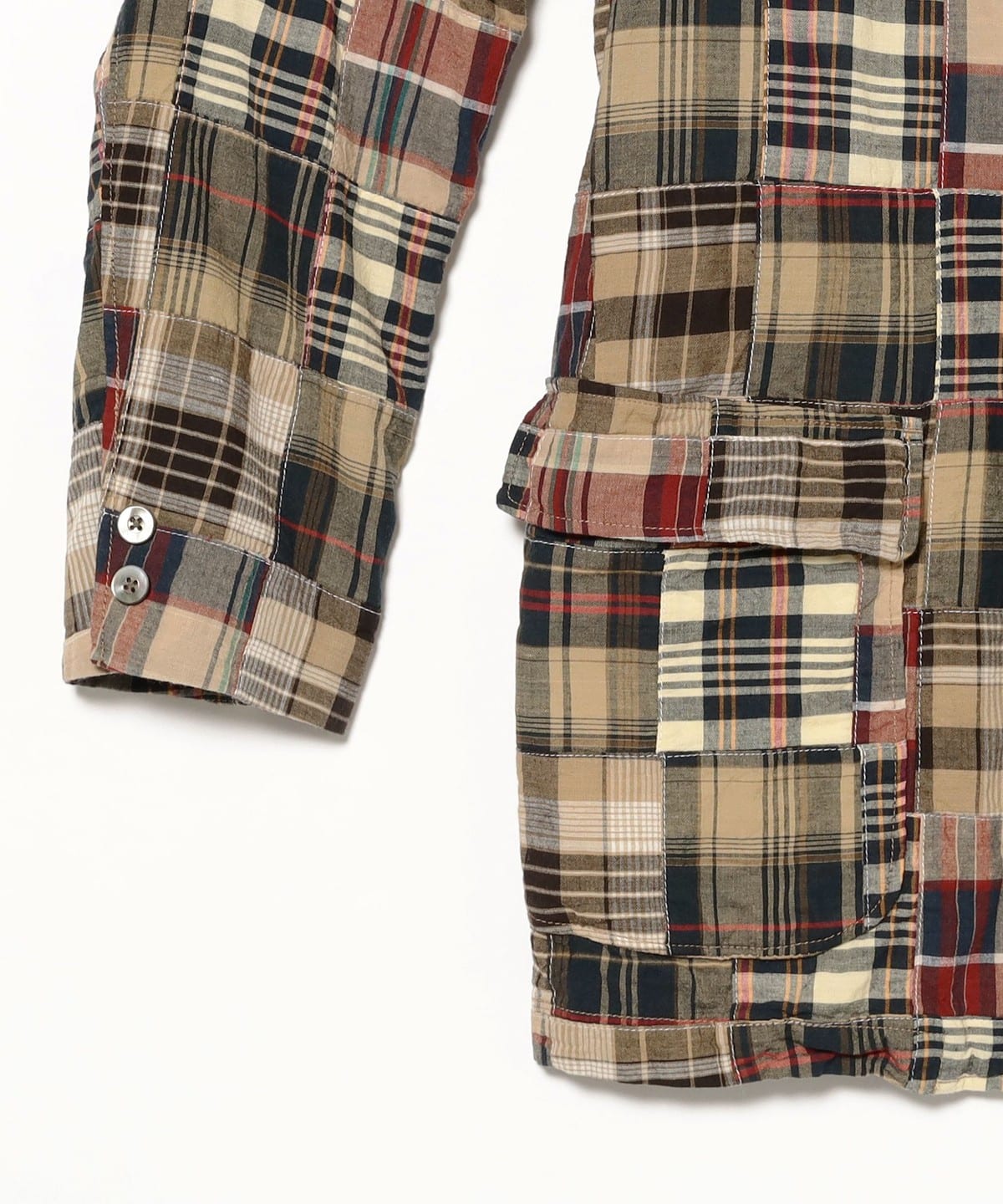 BEAMS PLUS（ビームス プラス）3B Box-fit Patchwork Madras