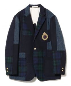 【別注】ACADEMY by Blackstock & Weber / 3B Jacket Harris Tweed Patchwork