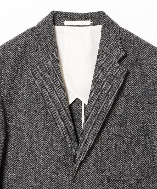 参価68,400円【ビームスプラス×ハリスツイード】ヘリンボーン3Bジャケット BEAMS PLUS（ビームス プラス）3B Jacket Harris Tweed（ブルゾン