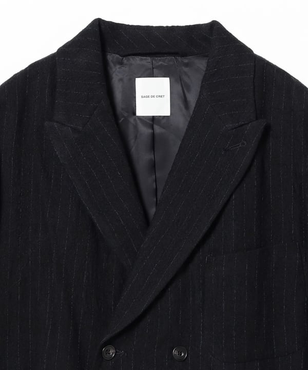 sage de cret / Linen Wool Double 3 Button Jacket