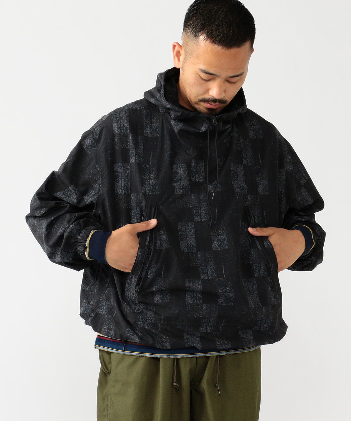 BEAMS PLUS [BEAMS PLUS] BEAMS PLUS / Geometric print anorak parka 