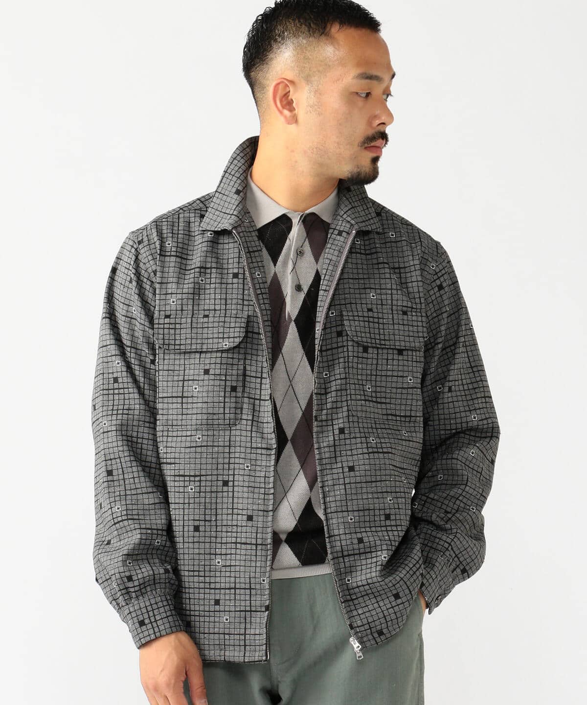 BEAMS PLUS [BEAMS PLUS] BEAMS PLUS / Print zip blouson