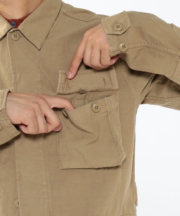 BEAMS PLUS（ビームス プラス）REMI RELIEF × BEAMS PLUS / 別注 Military Shirt Jacket  Cotton（ブルゾン ミリタリージャケット）通販｜BEAMS