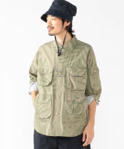 ▲ENGINEERED GARMENTS / EXPLORER SHIRT JACKET - LEAF PRINT COTTON POPLIN