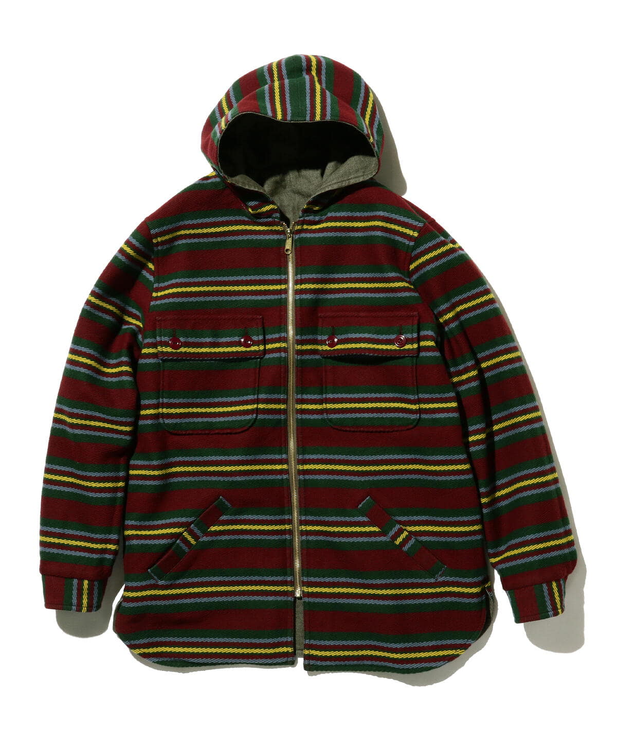 リバーシブル フード C. P.O. ブルゾン ブルゾン MEN OLIVE M リバーシブル フード C. P.O. ブルゾン ブルゾン MEN OLIVE M