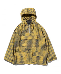 ▲BEAMS PLUS / ナイロン ジオメトリック プリント ユーロ スポーツアノラック