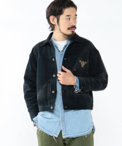 ▲【予約・イベント限定】REMI RELIEF × BEAMS PLUS / 別注 Corduroy Work Jacket Ink black