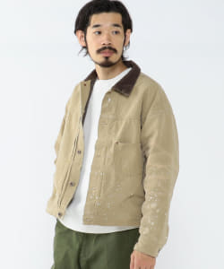 ▲【予約・イベント限定】REMI RELIEF × BEAMS PLUS / 別注 Canvas Work Jacket Beige