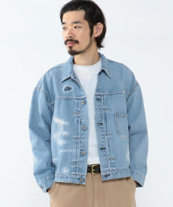 ▲【予約・イベント限定】REMI RELIEF × BEAMS PLUS / 別注 Denim Work Jacket Damage