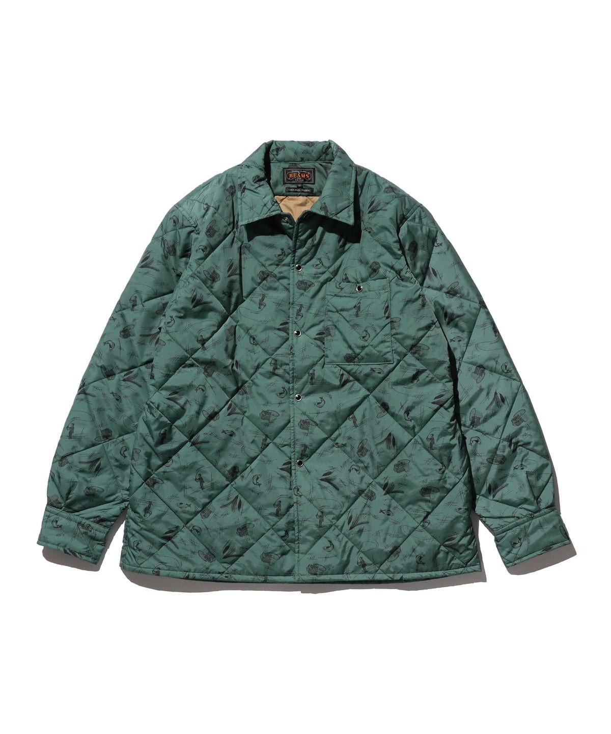 ナイロン キルト シャツ ジャケット ブルゾン MEN EMERALD S ナイロン キルト シャツ ジャケット ブルゾン MEN EMERALD S