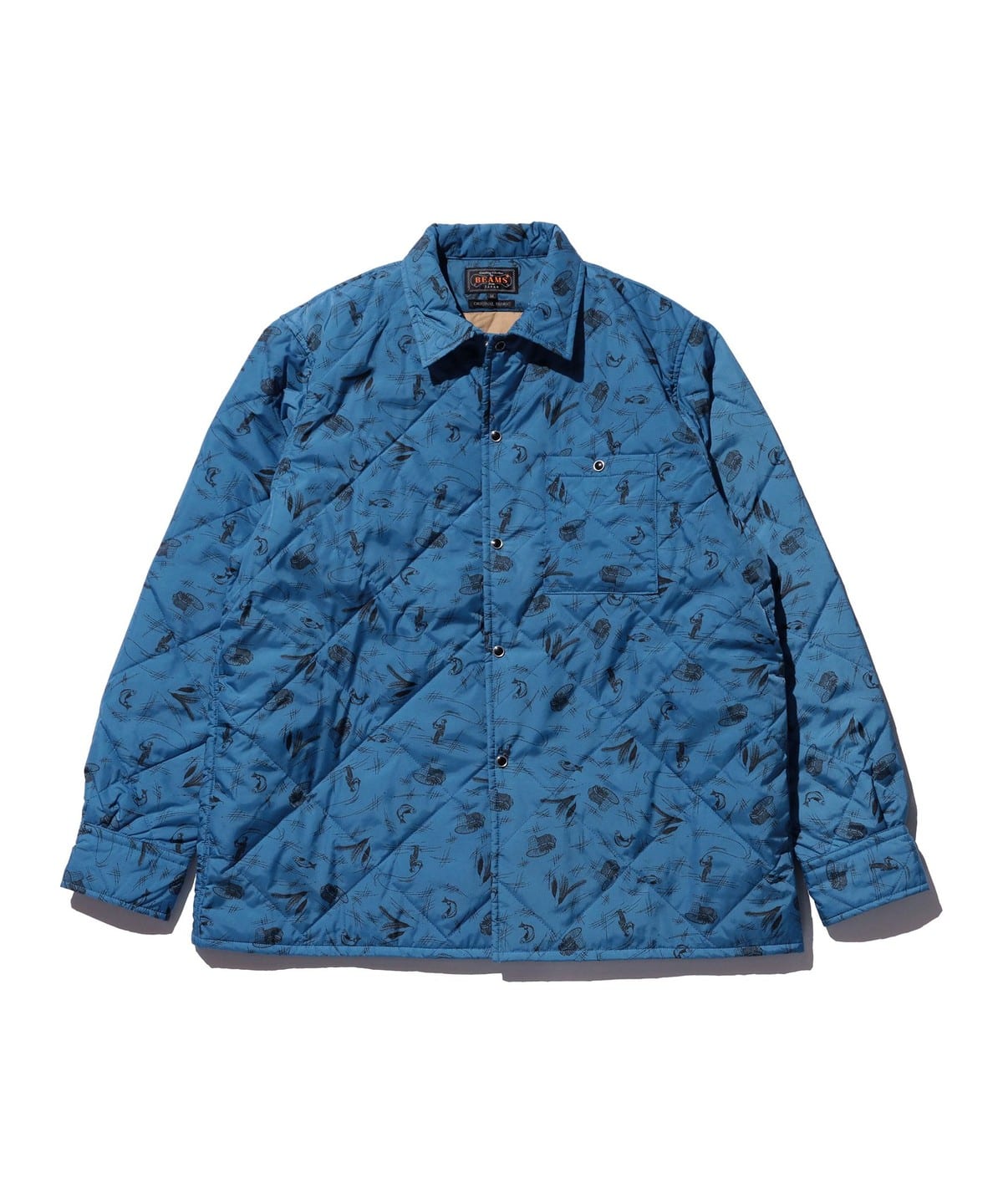 ナイロン キルト シャツ ジャケット ブルゾン MEN BLUE L ナイロン キルト シャツ ジャケット ブルゾン MEN BLUE L