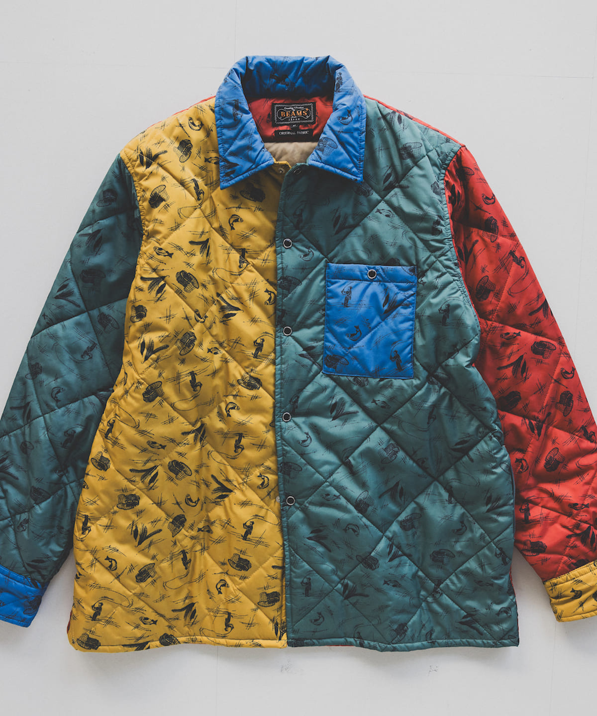 ナイロン キルト シャツ ジャケット ブルゾン MEN PANEL M ナイロン キルト シャツ ジャケット ブルゾン MEN PANEL M