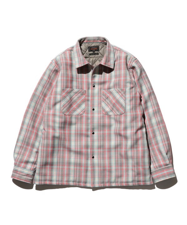 BEAMS PLUS BEAMS PLUS BEAMS PLUS Check Open Collar Quilt Shirt