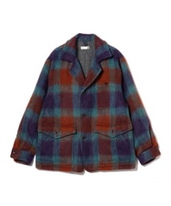 ts(s) / Large Plaid Wool Blend Shaggy Cloth Bird Watching Jacket