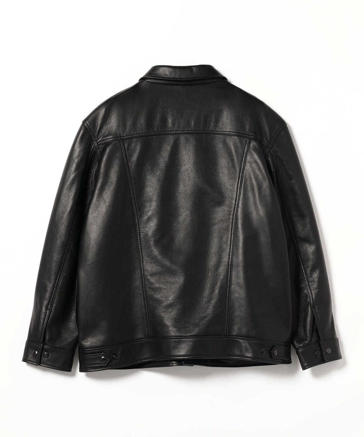 BEAMS PLUS / Trucker jacket Leather - レザーブルゾン