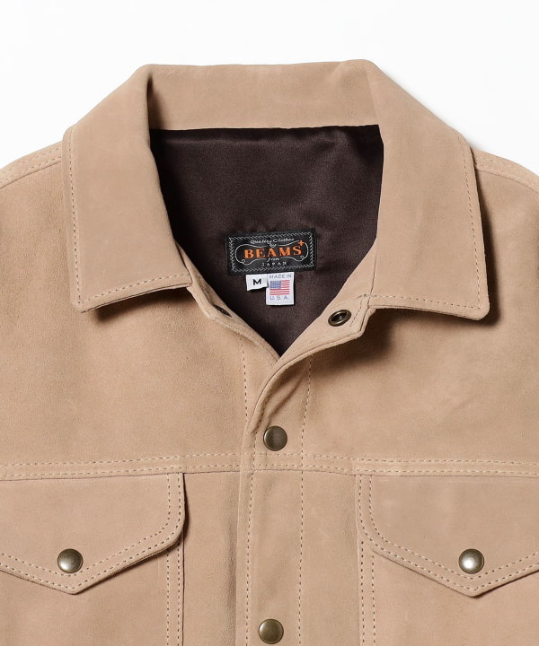 BEAMS PLUS（ビームス プラス）BEAMS PLUS / Trucker jacket Suede ...