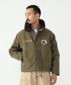 ▲【予約・イベント限定】REMI RELIEF × BEAMS PLUS / 別注 N-1Deck Jacket Jungle Cloth