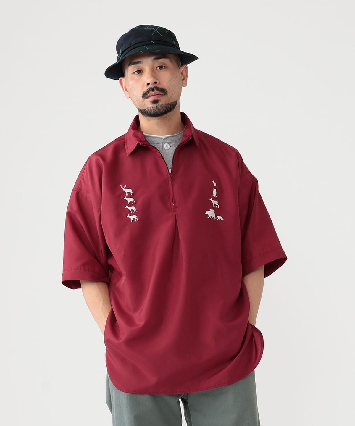 【別注】MOUNTAIN RESEARCH マウンテンリサーチ / Sports Shirt シャツ・ブラウス MEN BURGUNDY L 【別注】MOUNTAIN RESEARCH マウンテンリサーチ / Sports Shirt シャツ・ブラウス MEN BURGUNDY L