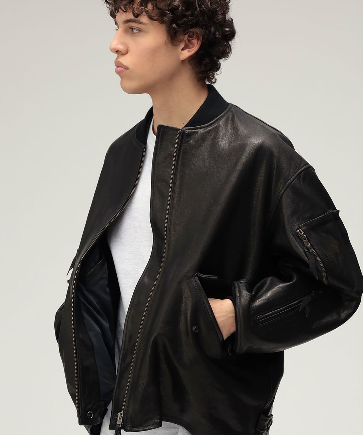 BEAMS PLUS MIL Flight Jacket Leather (Blouson BEAMS PLUS Blouson