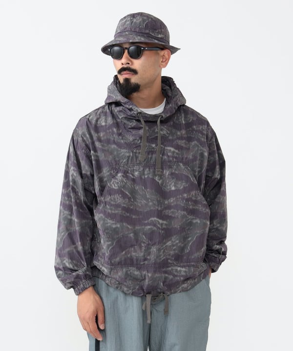ジャケット・アウター BEAMS PLUS MIL Smock Nylon Camo Print Beams Plus Men's MIL Nylon Camo Smock in Olive Beams Plus