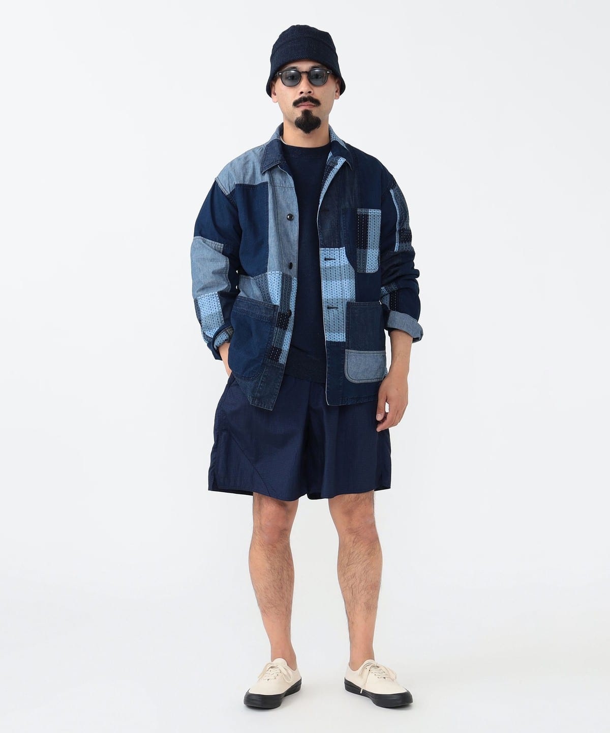 ジャケット・アウター BEAMSPLUS Chore Jacket Indigo Patchwork BEAMS PLUS（ビームス プラス）【タイムセール】MIL Chore Jacket
