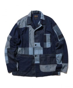 BEAMS PLUS / MIL Chore Jacket Indigo Patchwork