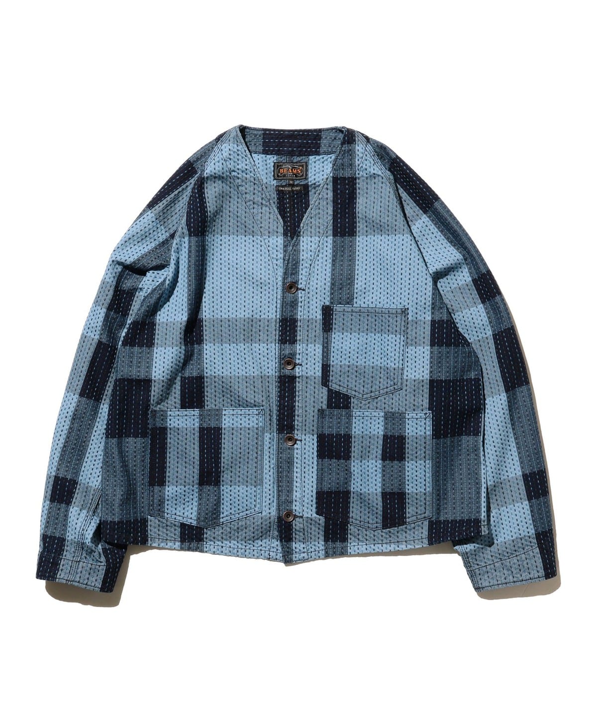 "Engineer Jacket Indigo "SASHIKO" ジャケット MEN INDIGO L" "Engineer Jacket Indigo "SASHIKO" ジャケット MEN INDIGO L"