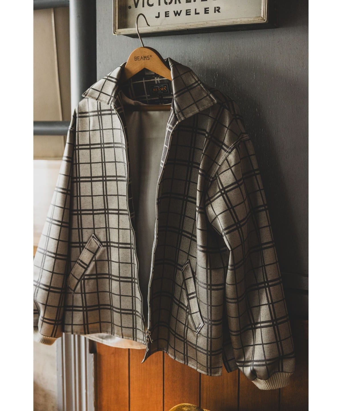 BEAMS PLUS（ビームス プラス）Grease Jacket Bright Grid（ブルゾン 