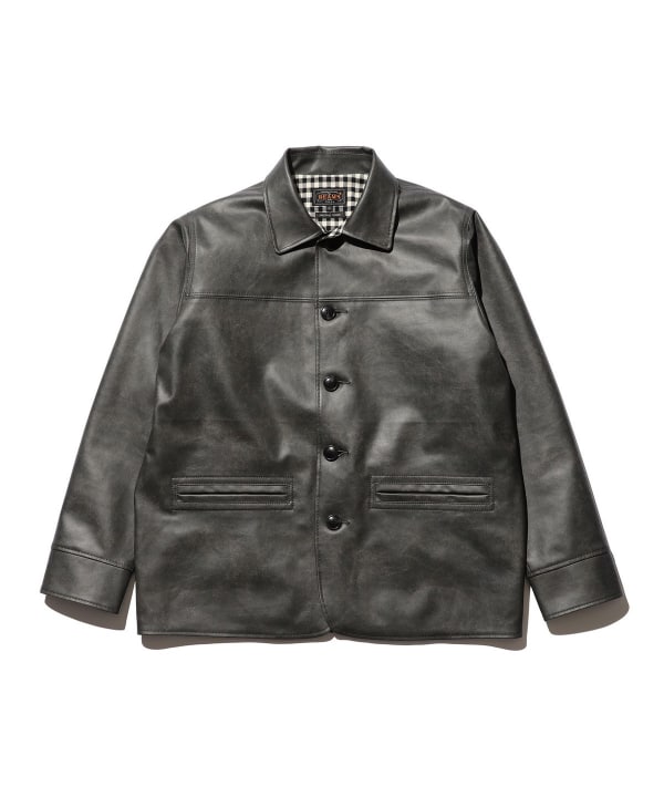 BEAMS PLUS（ビームス プラス）Car Coat Aged Fake Leather（コート