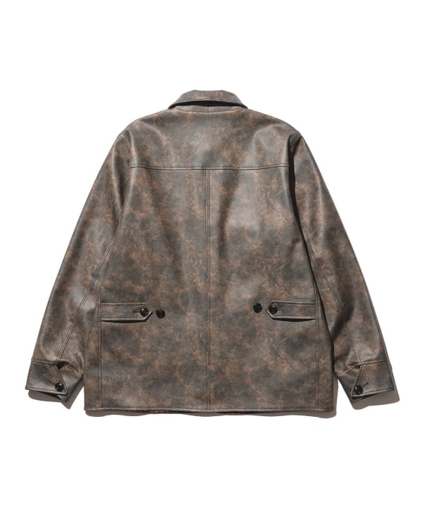 BEAMS PLUS（ビームス プラス）Car Coat Aged Fake Leather（コート