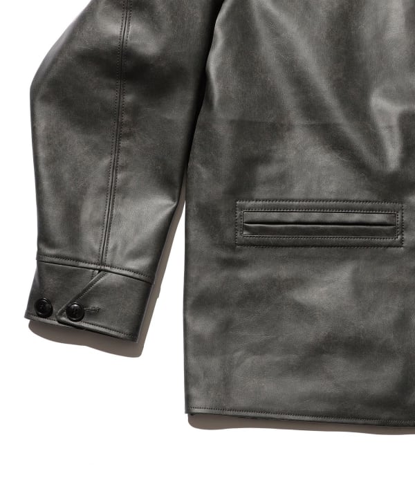 BEAMS PLUS（ビームス プラス）Car Coat Aged Fake Leather（コート
