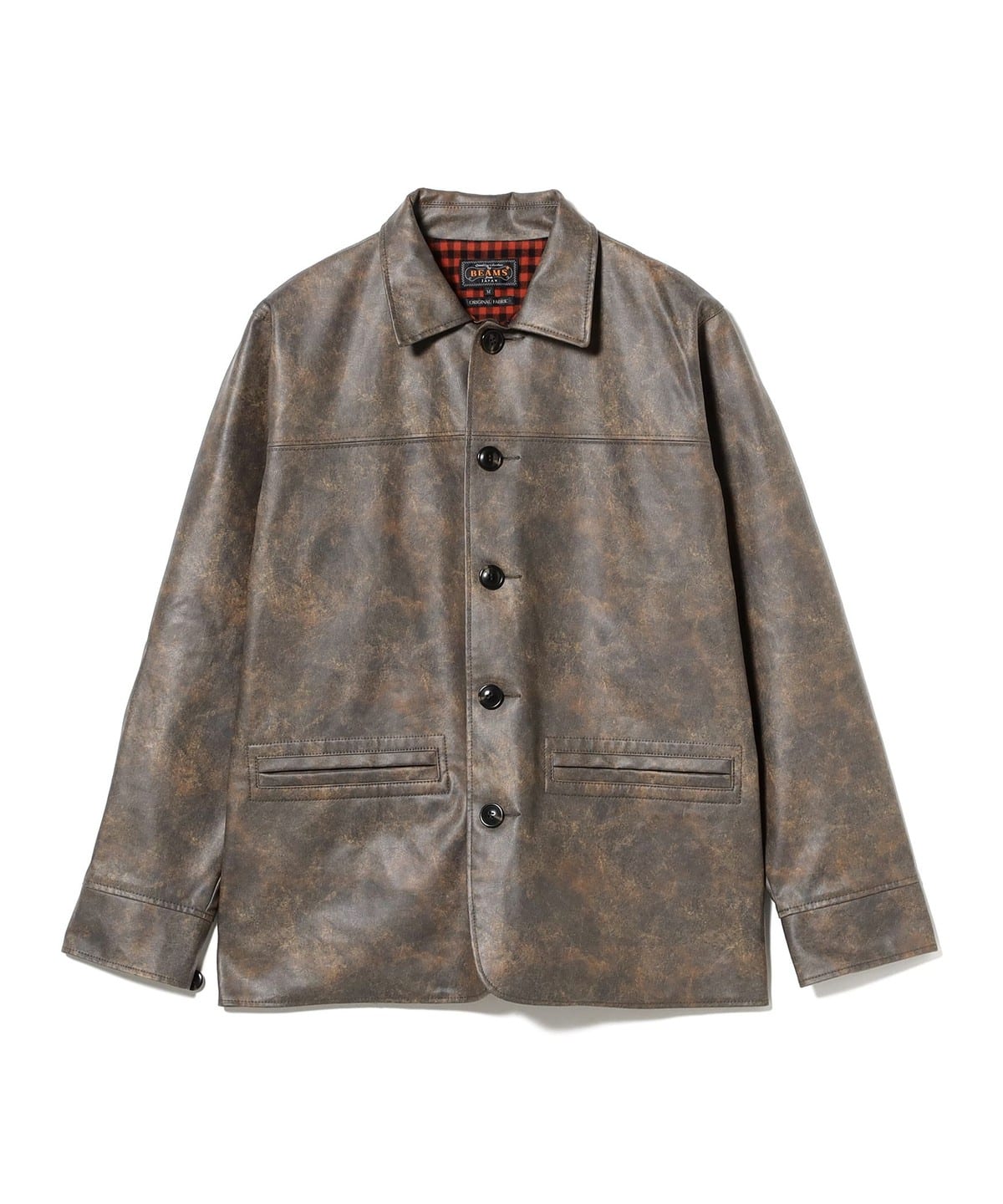 BEAMS PLUS（ビームス プラス）Car Coat Aged Fake Leather（コート
