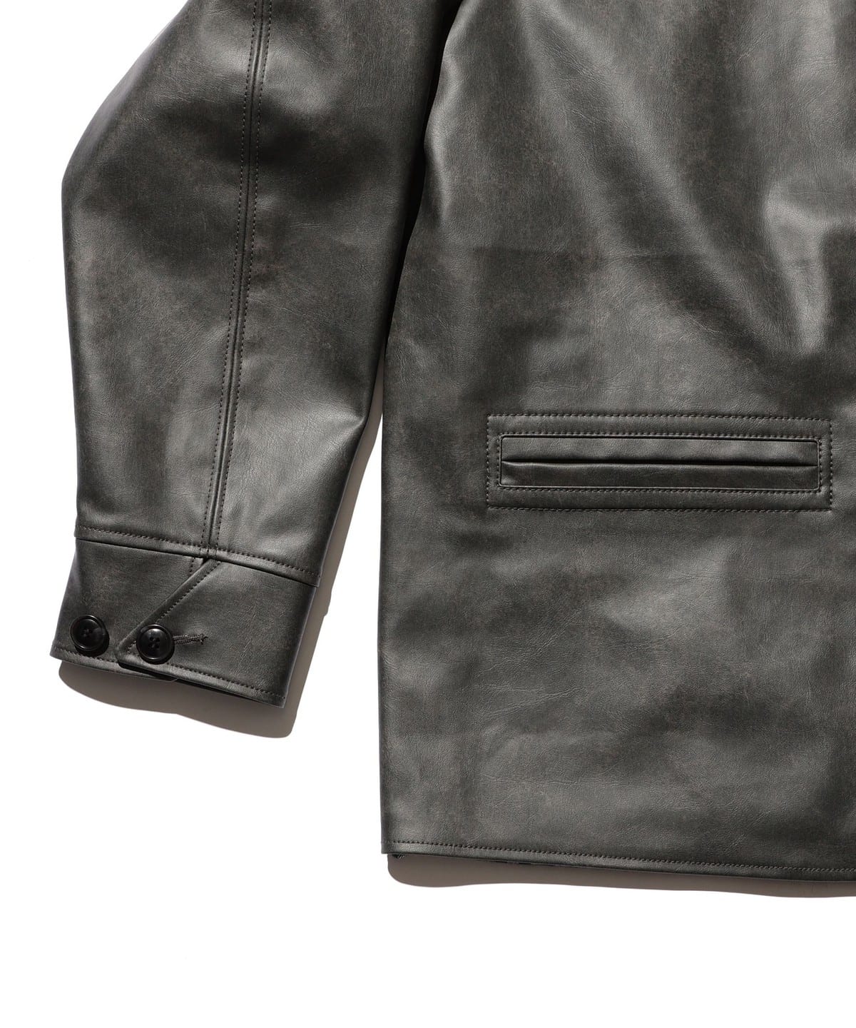 BEAMS PLUS（ビームス プラス）Car Coat Aged Fake Leather（コート