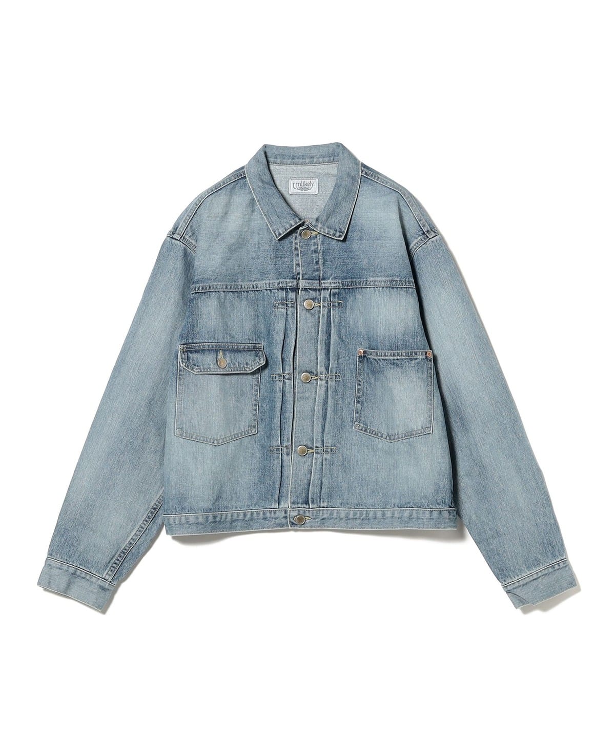 Unlikely / Unlikely Time Travel Trucker Jacket 1977Wash ブルゾン MEN Vintage Indigo 1977 Wash S Unlikely / Unlikely Time Travel Trucker Jacket 1977Wash ブルゾン MEN Vintage Indigo 1977 Wash S