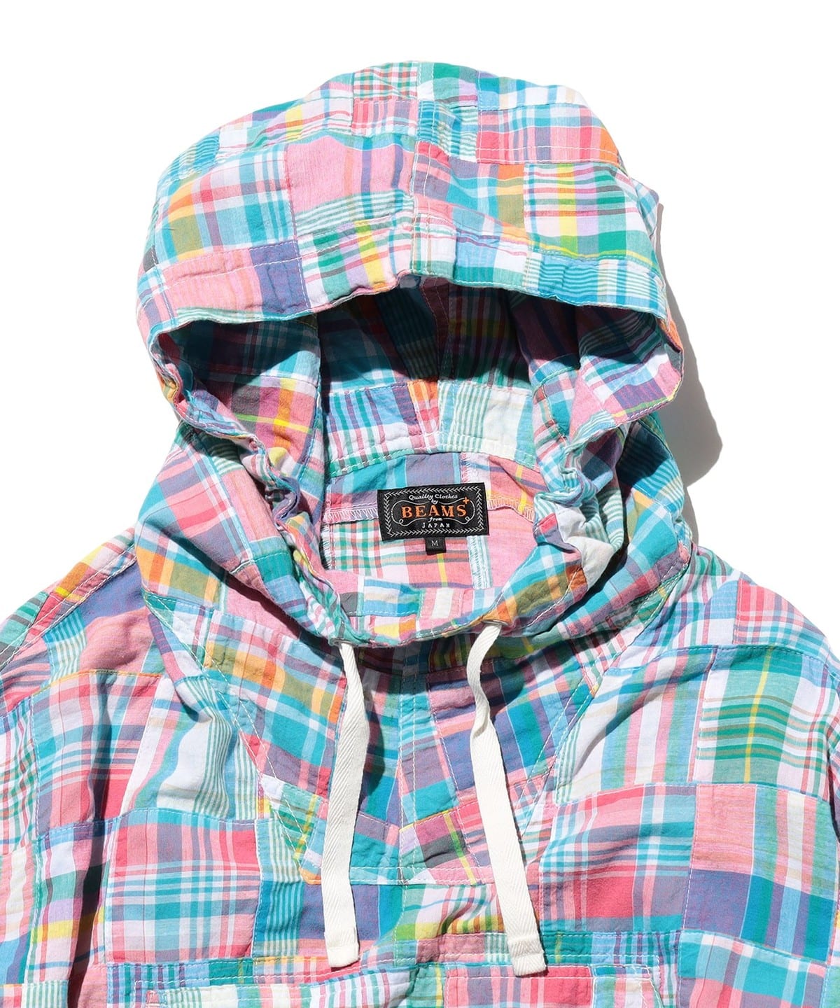BEAMS PLUS（ビームス プラス）MIL Smock Patchwork Madras Pink