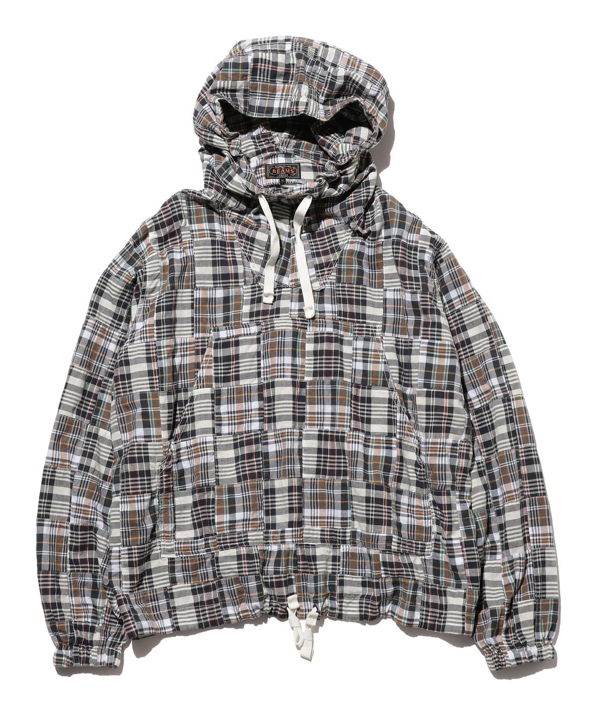 ジャケット・アウター BEAMS PLUS MIL Smock Patchwork Madras BEAMS PLUS（ビームス プラス）MIL Smock Patchwork Madras Navy