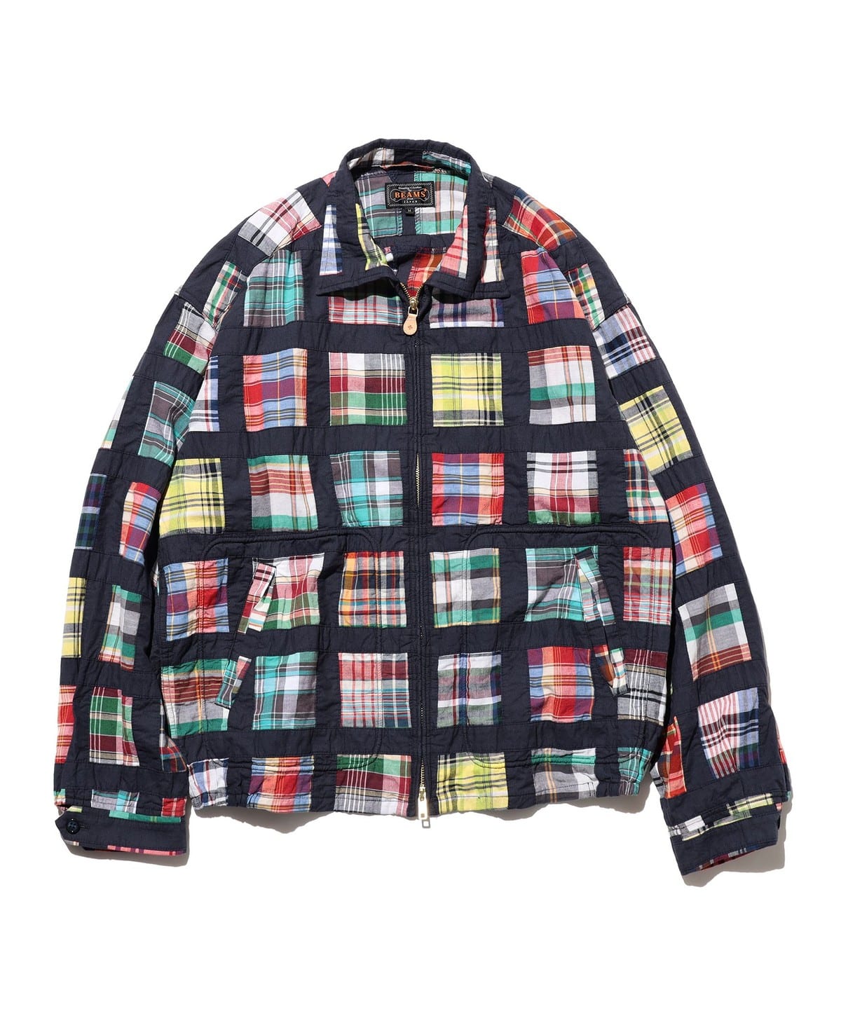 値下げ！極美品★ビームスプラスマドラスパッチワークブルゾン BEAMS PLUS（ビームス プラス）Short Blouson Window Patchwork Madras