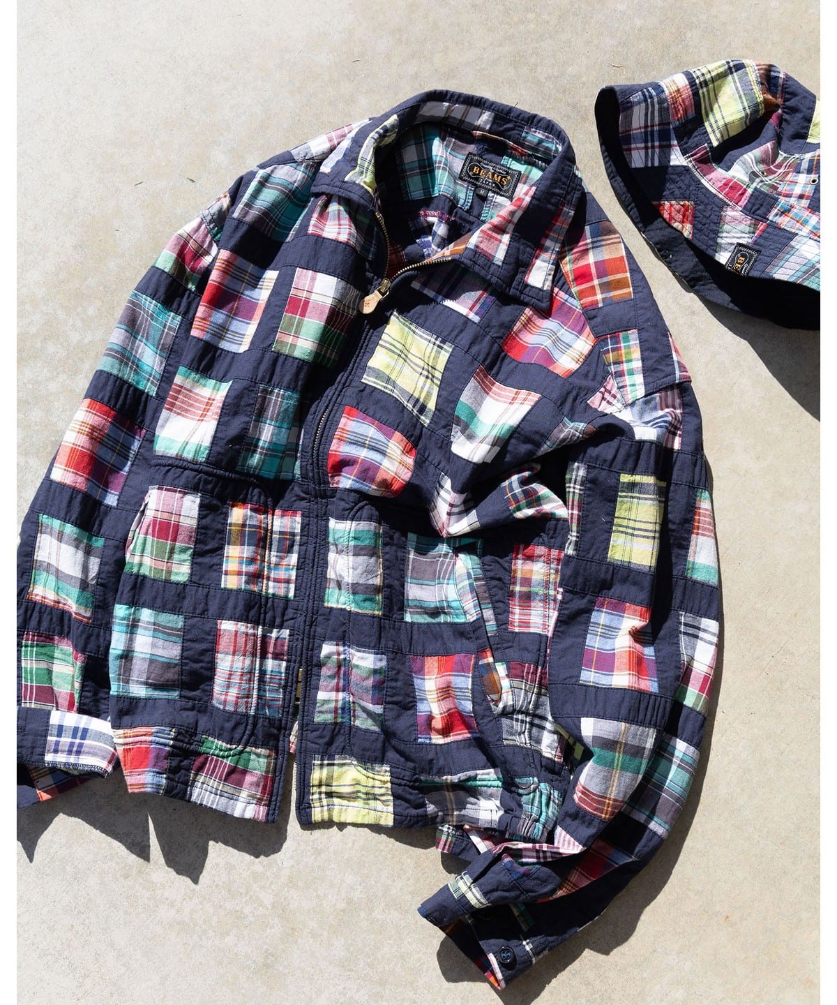 ジャケット・アウター BEAMS PLUS Short Blouson Patchwork BEAMS PLUS（ビームス プラス）Short Blouson Window Patchwork Madras