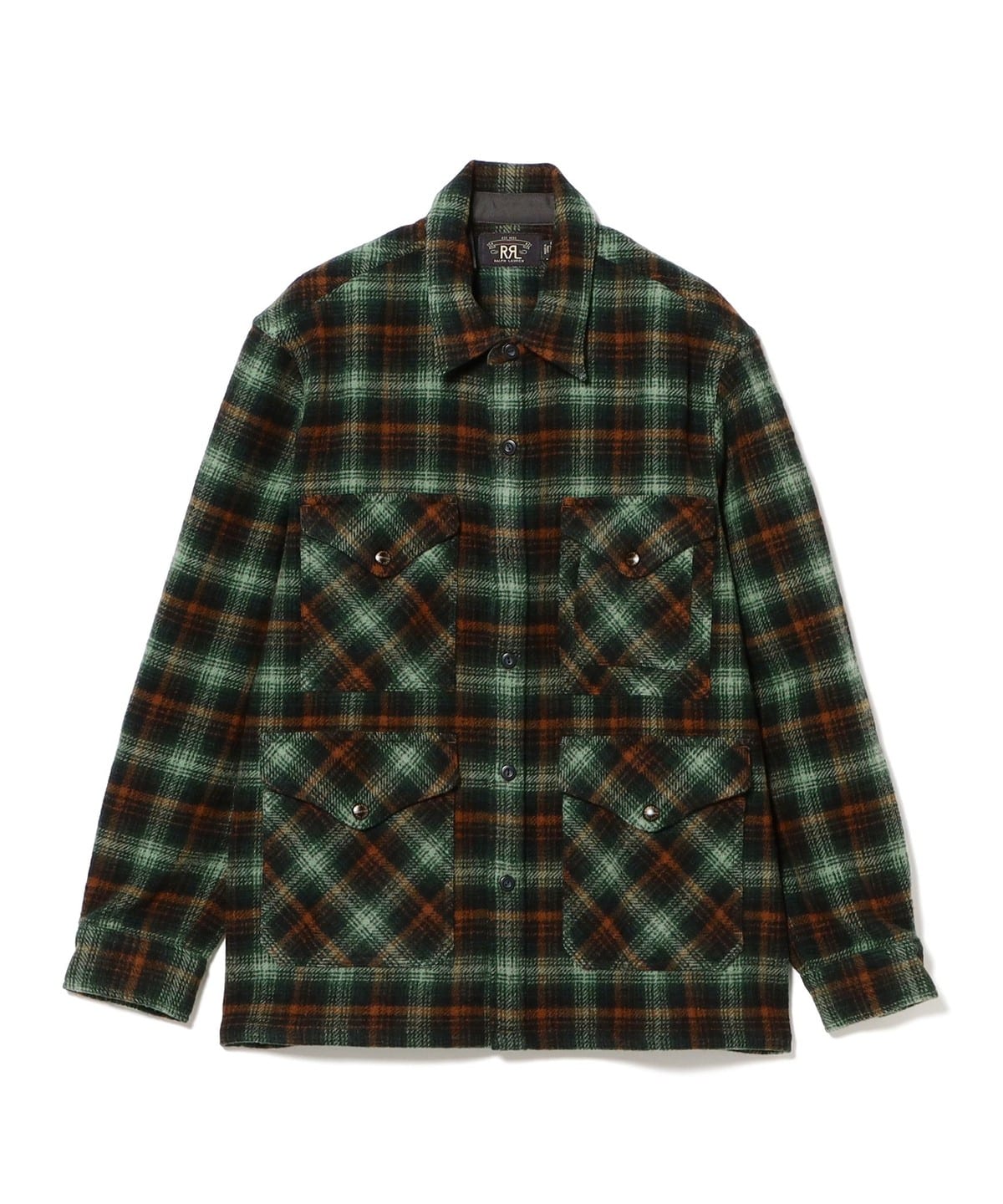 RRL ダブルアールエル / Plaid Wool Twill Overshirt ブルゾン MEN 300 GREEN MULTI M RRL ダブルアールエル / Plaid Wool Twill Overshirt ブルゾン MEN 300 GREEN MULTI M
