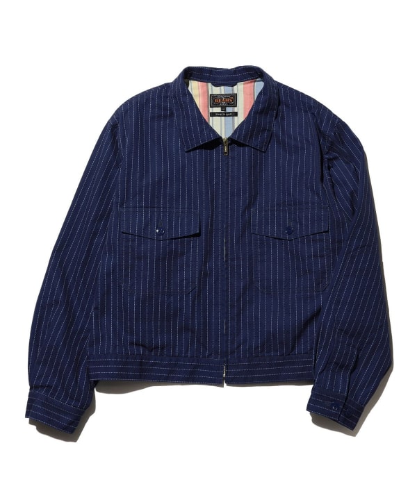 Zip Short Blouson Indigo