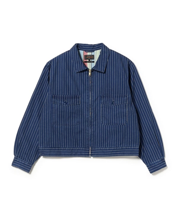 Zip Short Blouson Indigo