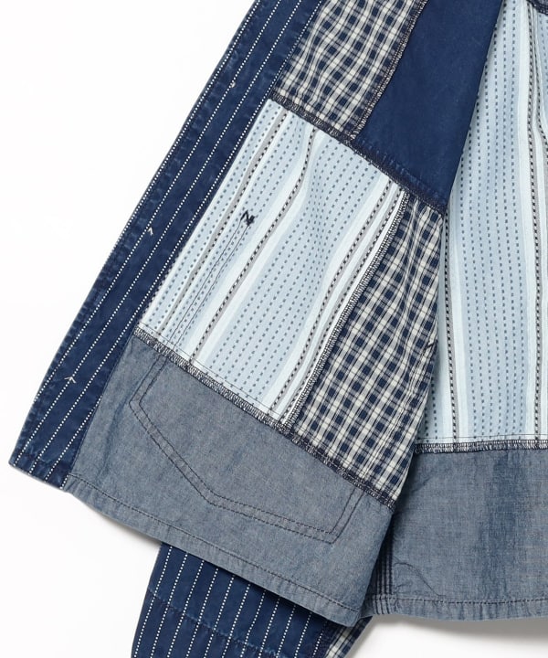 Engineer Jacket Indigo Patchwork